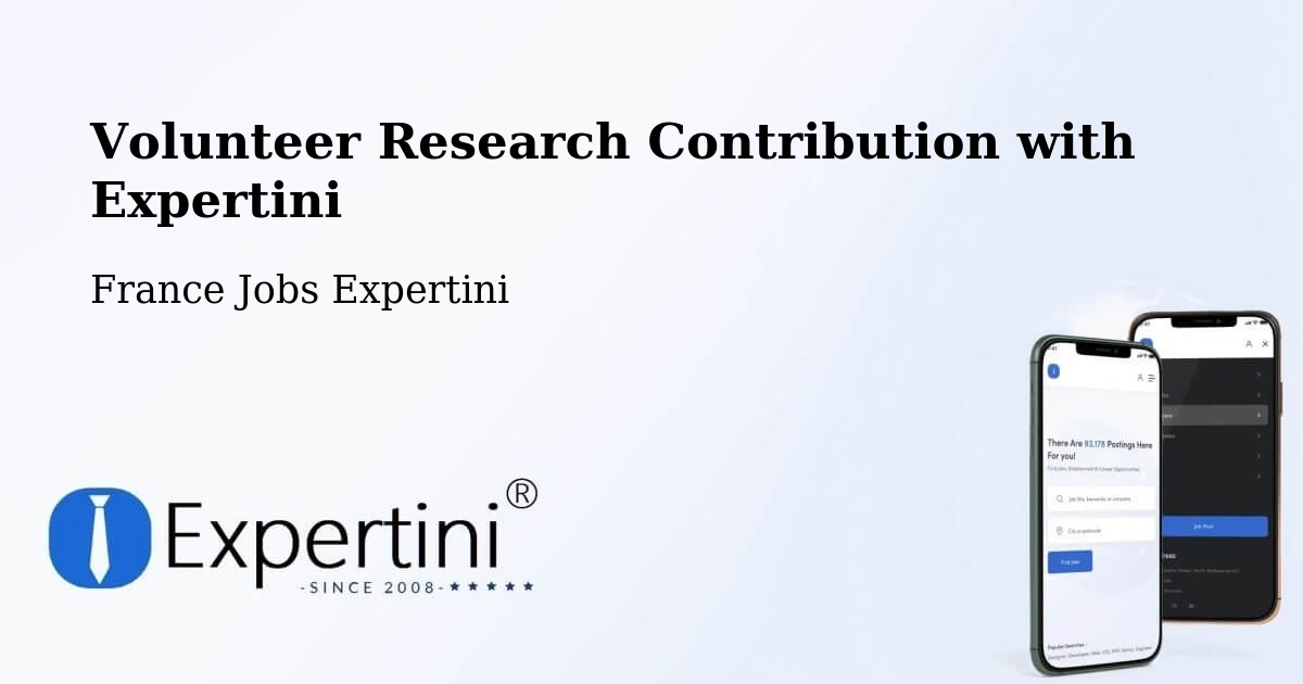 Volunteer Research Contribution Program – La Teste De Buch - France Jobs Expertini